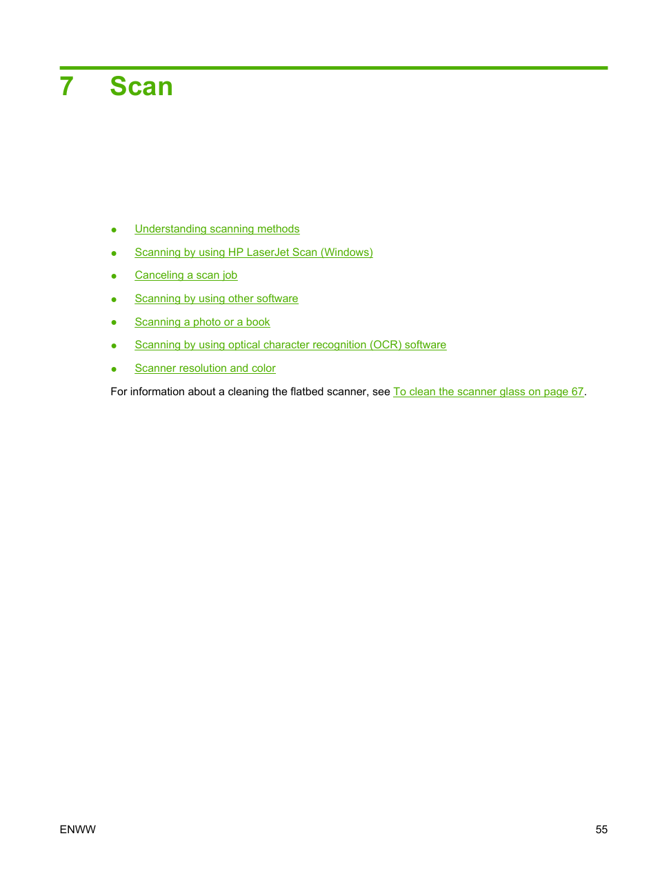 Scan, 7 scan, 7scan | HP LaserJet M1005 Multifunction Printer series User Manual | Page 65 / 142