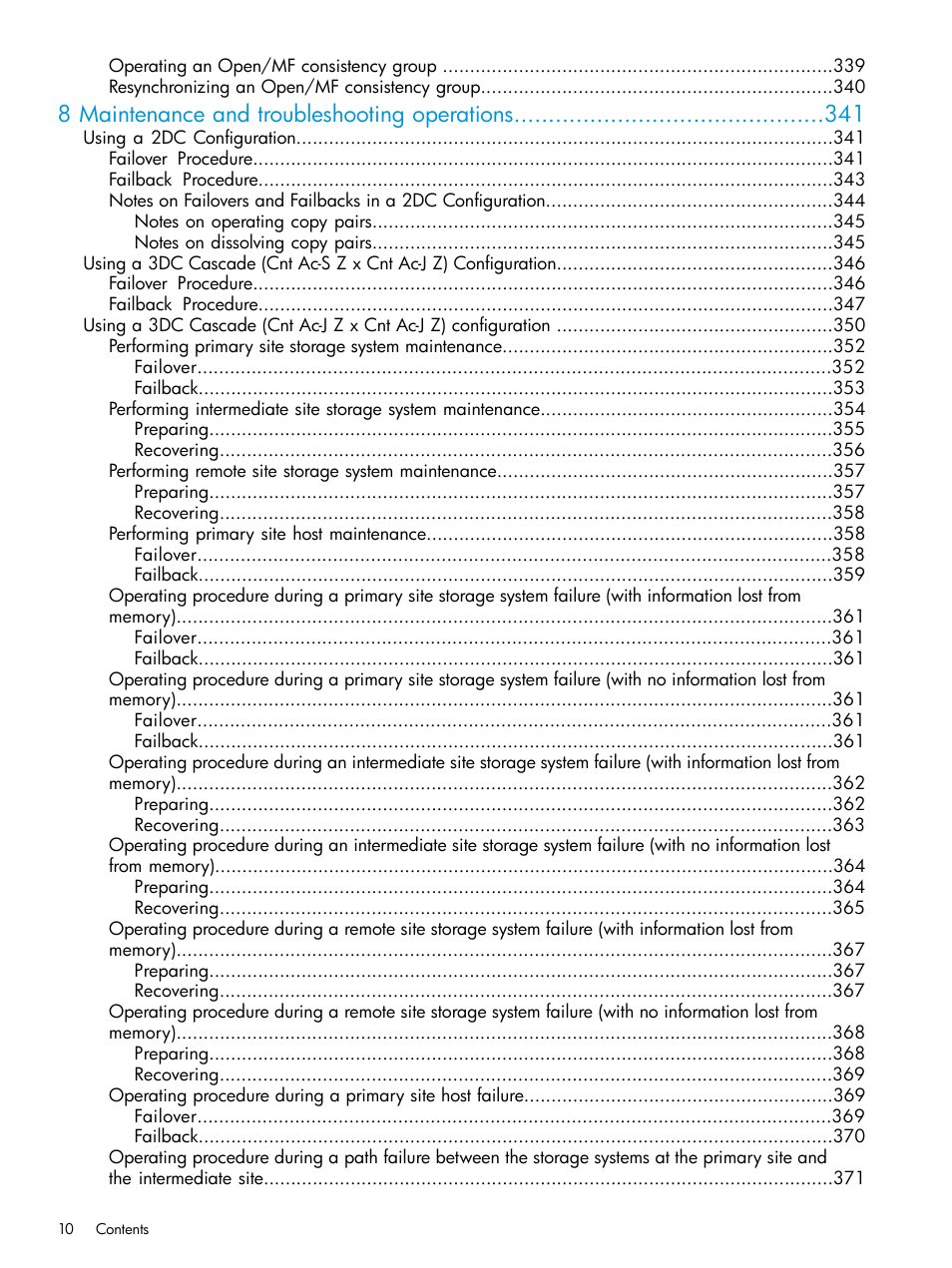 8 maintenance and troubleshooting operations | HP XP Racks User Manual | Page 10 / 764