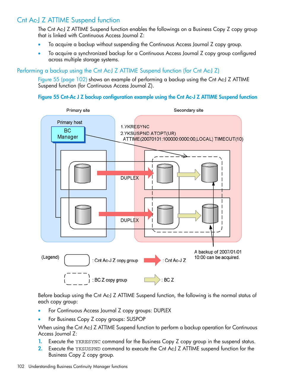 Cnt ac-j z attime suspend function | HP XP Racks User Manual | Page 102 / 764