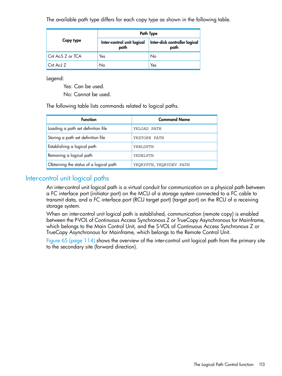 Inter-control unit logical paths | HP XP Racks User Manual | Page 113 / 764