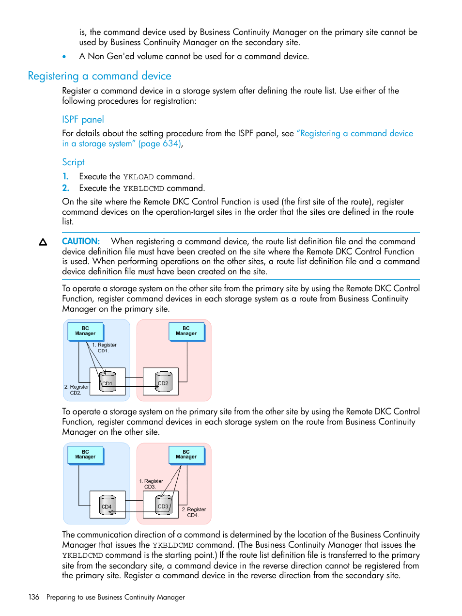 Registering a command device | HP XP Racks User Manual | Page 136 / 764