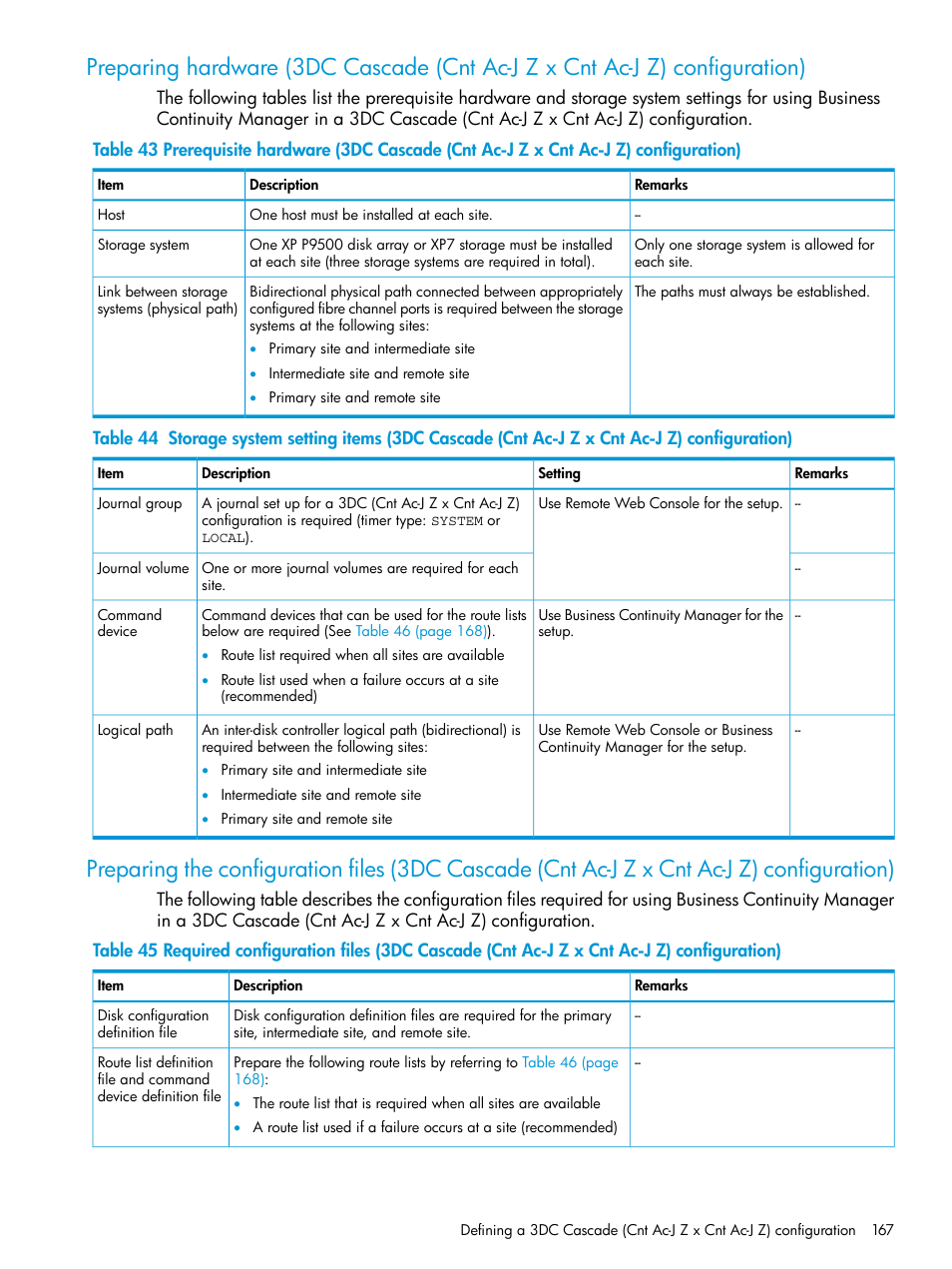 Preparing hardware (3dc cascade (cnt ac-j | HP XP Racks User Manual | Page 167 / 764