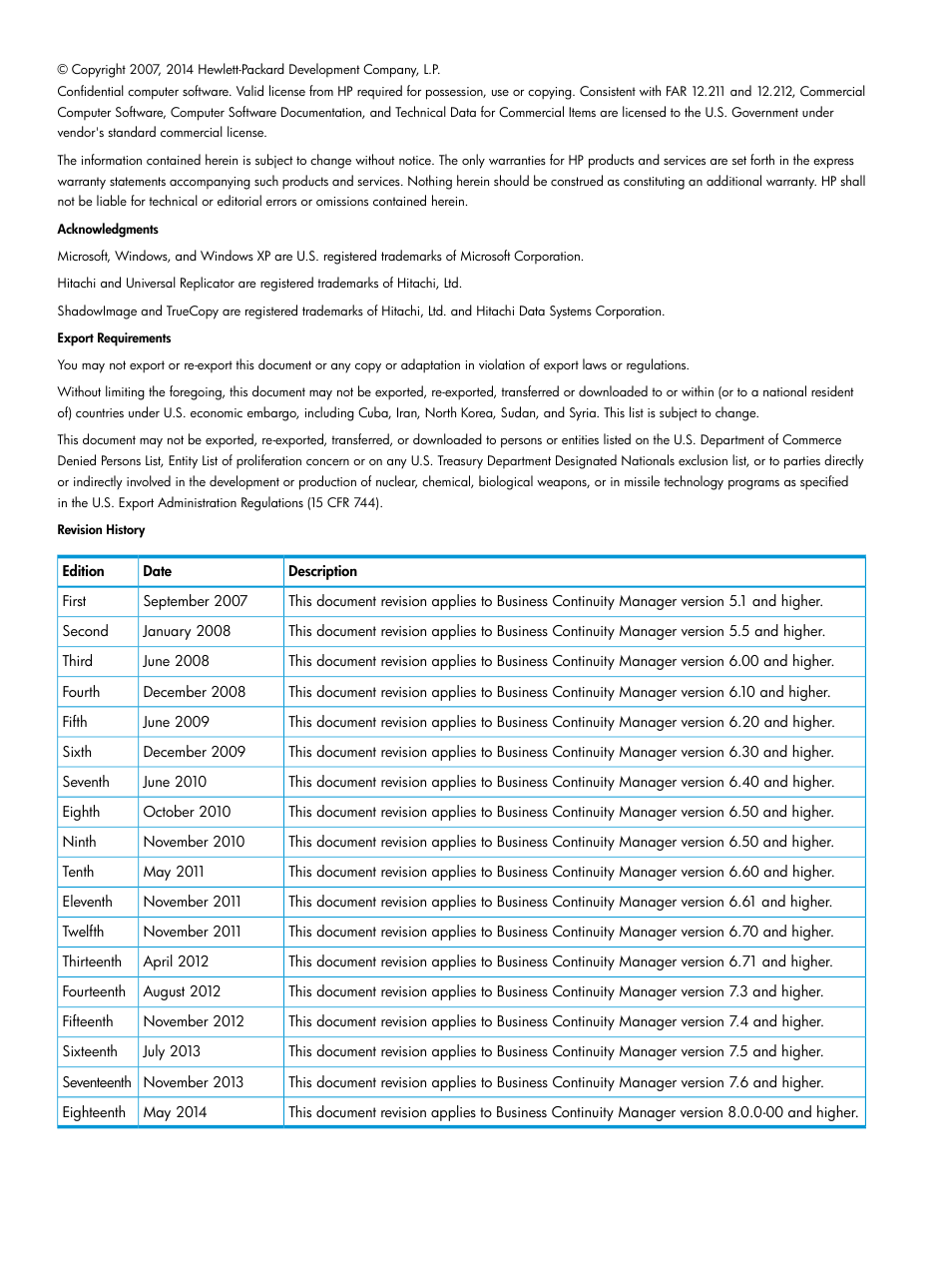 HP XP Racks User Manual | Page 2 / 764