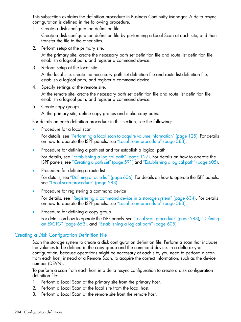 Creating a disk configuration definition file | HP XP Racks User Manual | Page 204 / 764