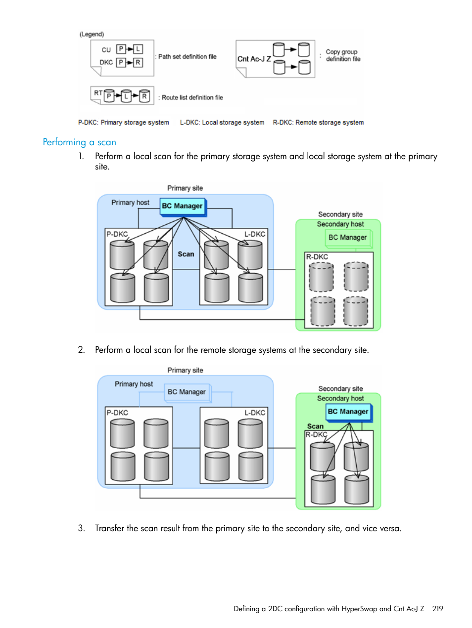 Performing a scan | HP XP Racks User Manual | Page 219 / 764