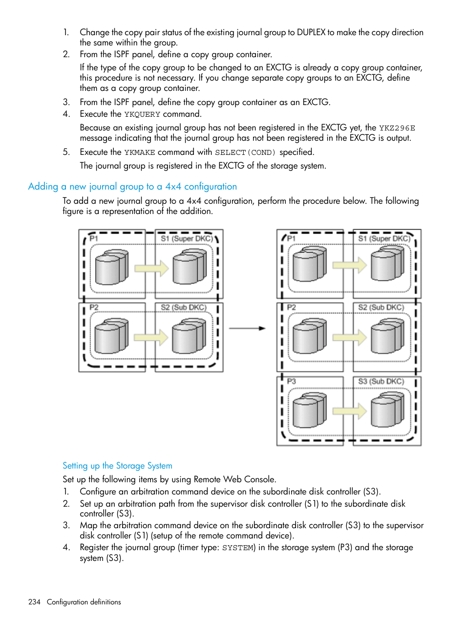 Adding a new journal group to a 4x4 configuration | HP XP Racks User Manual | Page 234 / 764