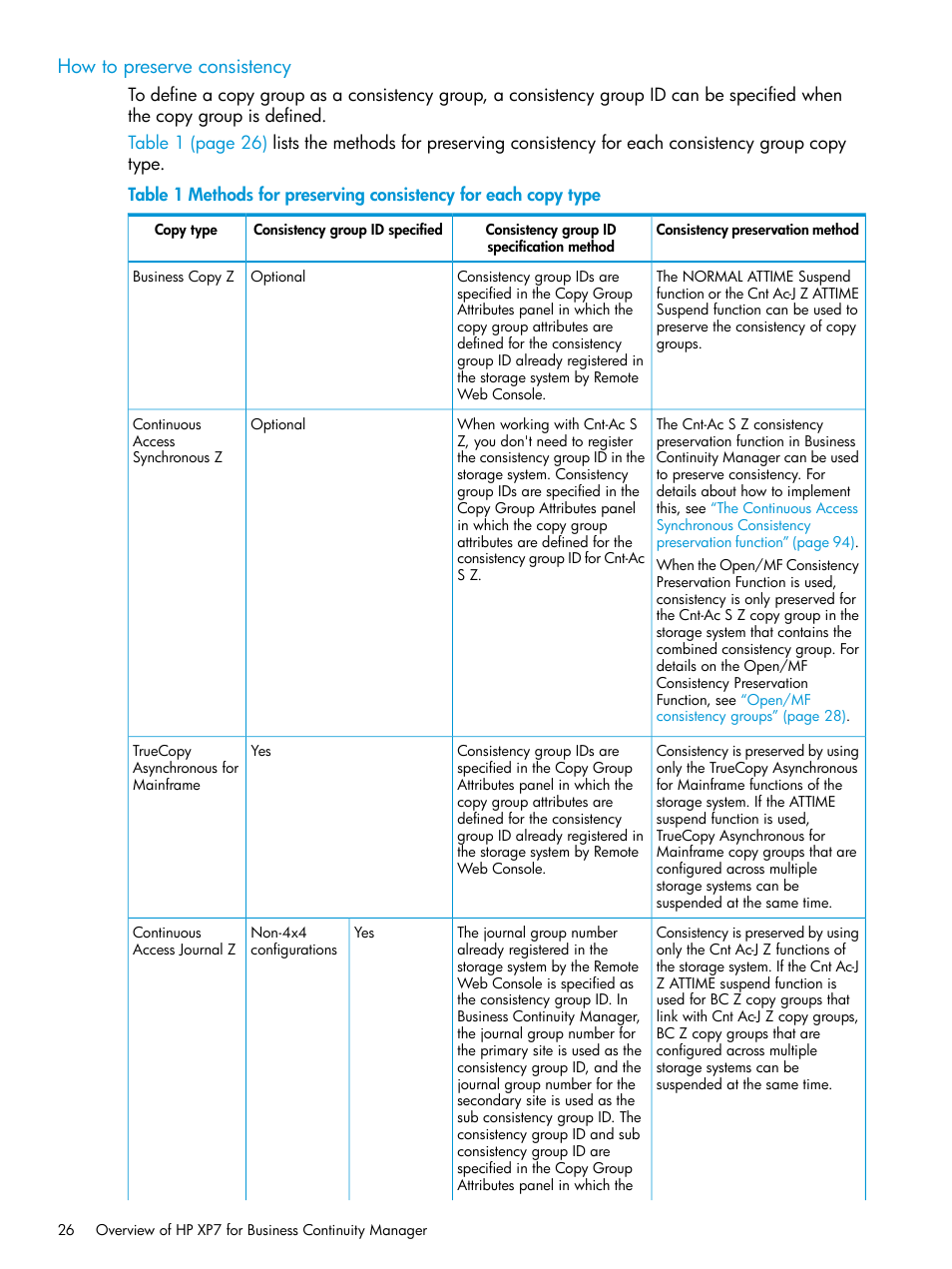 How to preserve consistency | HP XP Racks User Manual | Page 26 / 764