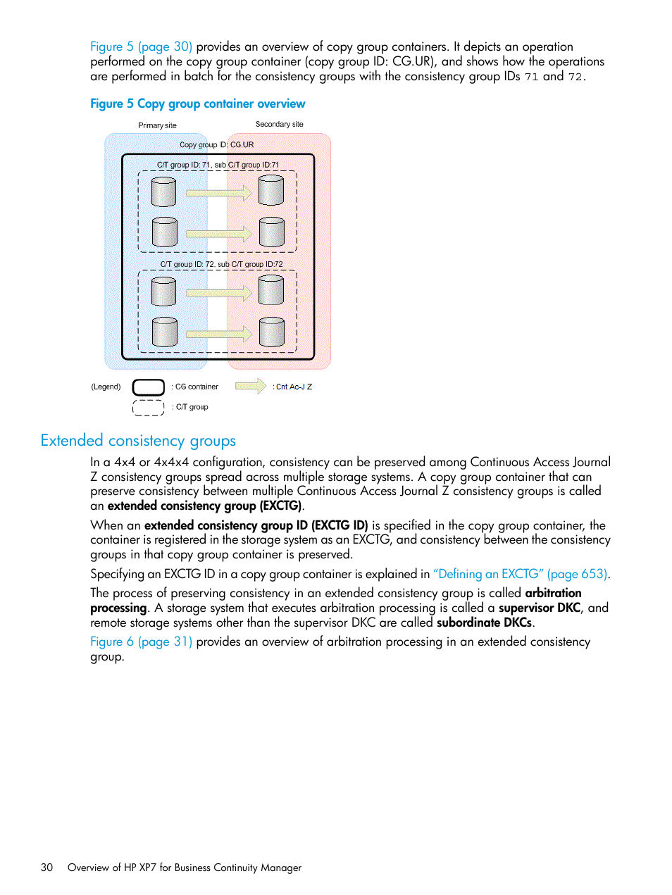 Extended consistency groups, Extended, Extended consistency | HP XP Racks User Manual | Page 30 / 764