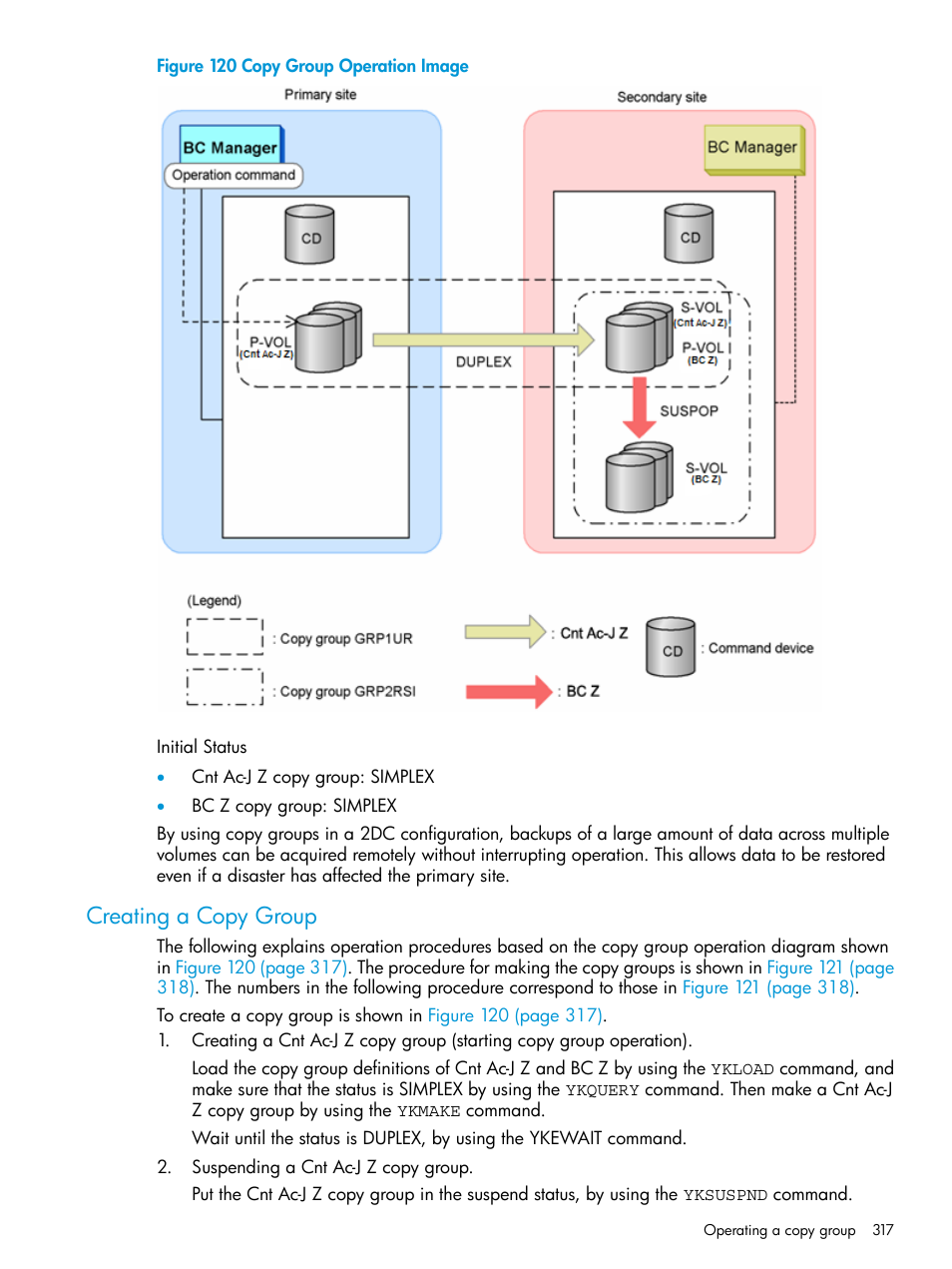 Creating a copy group | HP XP Racks User Manual | Page 317 / 764