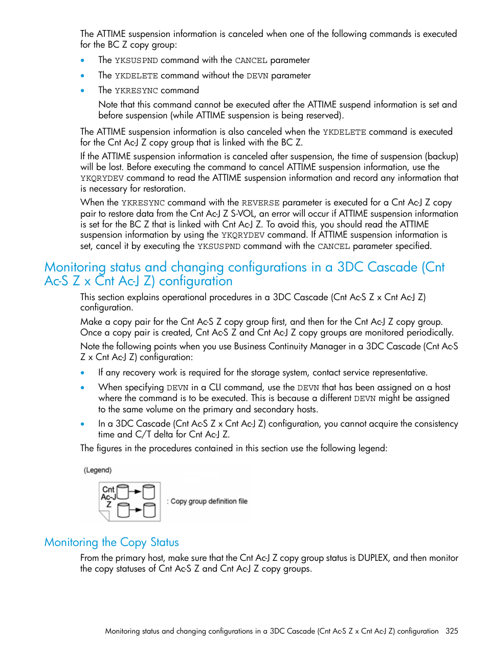 Monitoring the copy status | HP XP Racks User Manual | Page 325 / 764