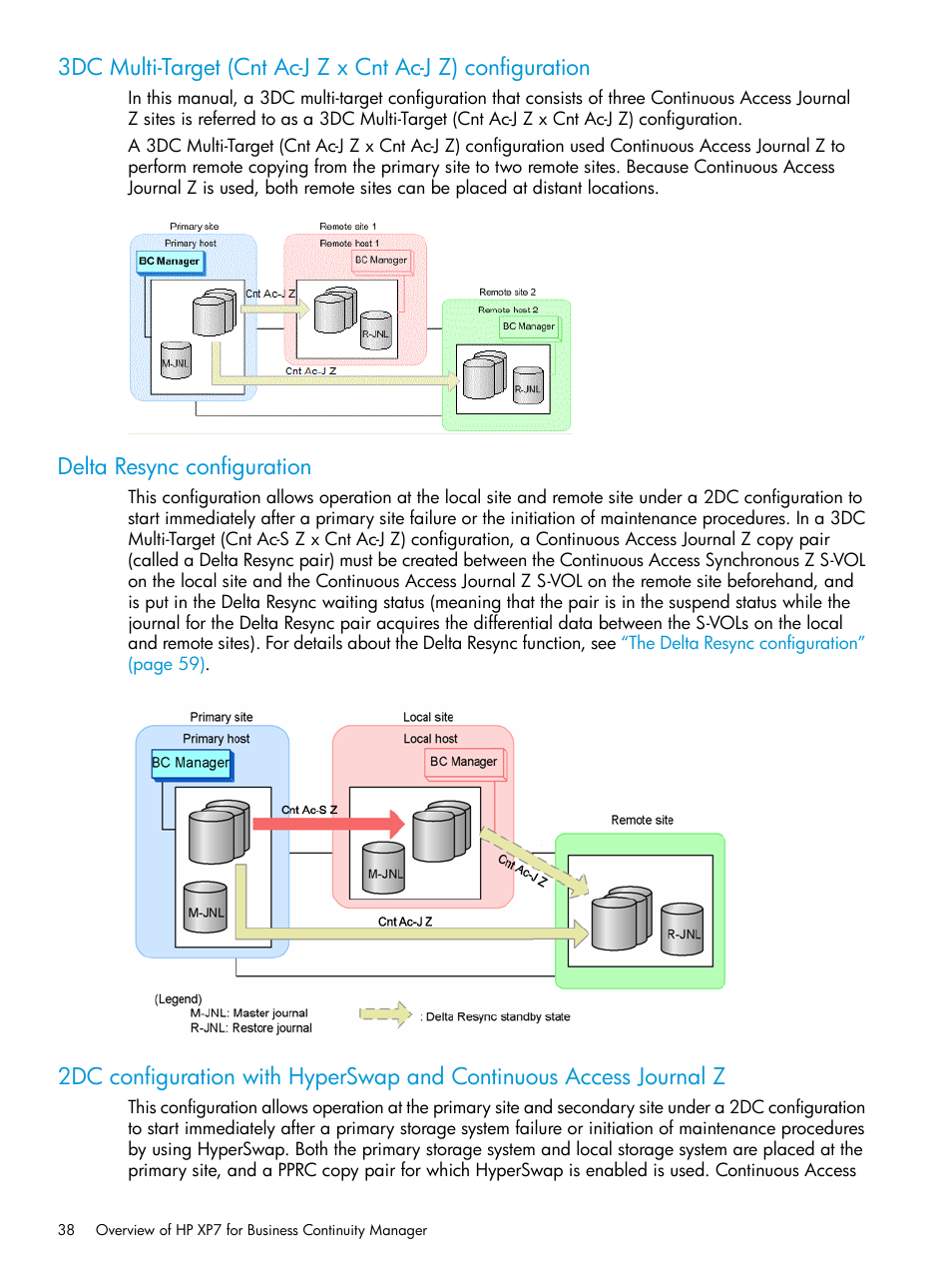 Delta resync configuration | HP XP Racks User Manual | Page 38 / 764