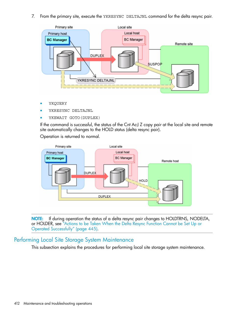 Performing local site storage system maintenance | HP XP Racks User Manual | Page 412 / 764