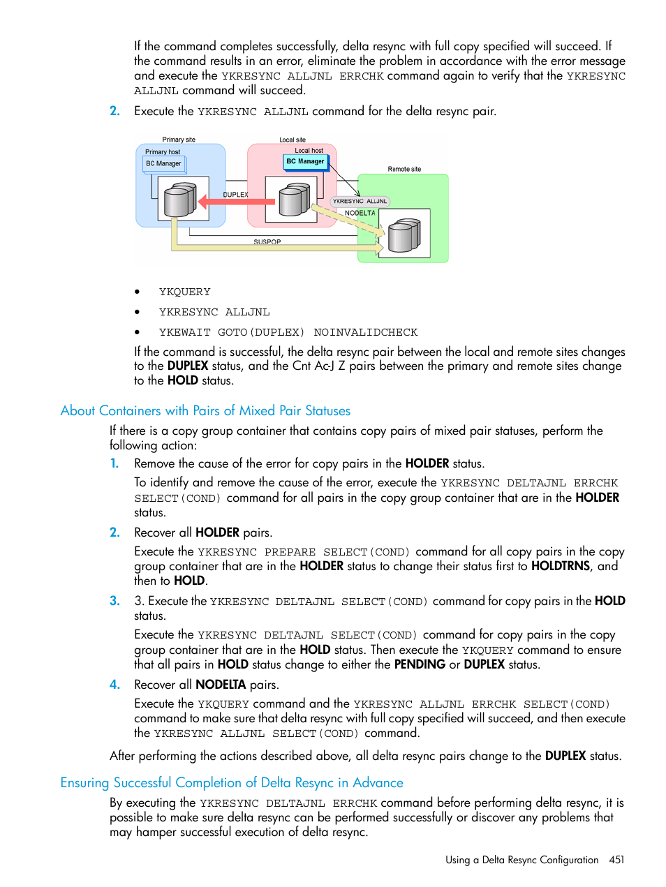About containers with pairs of mixed pair statuses, About containers with pairs of mixed | HP XP Racks User Manual | Page 451 / 764
