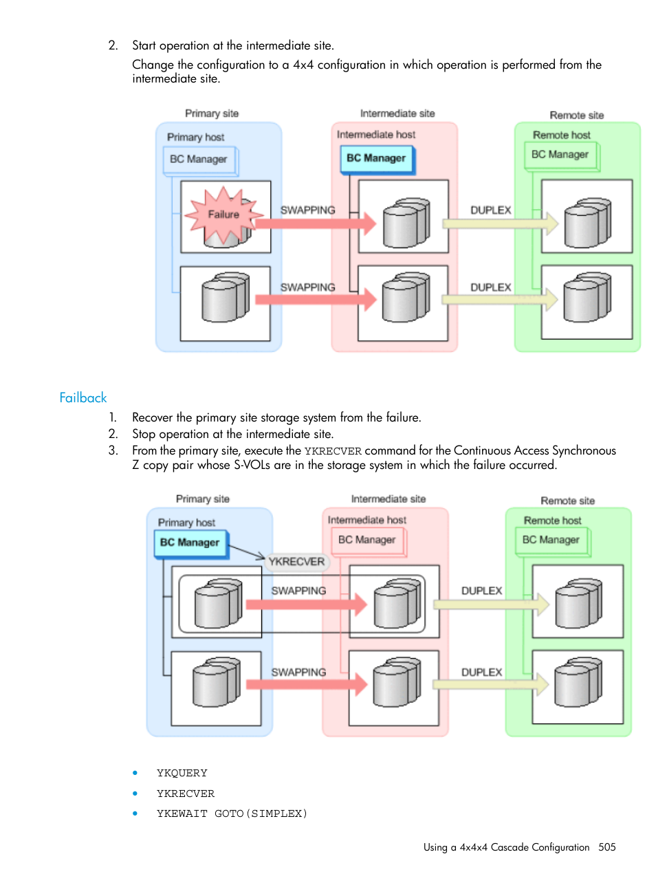 Failback | HP XP Racks User Manual | Page 505 / 764
