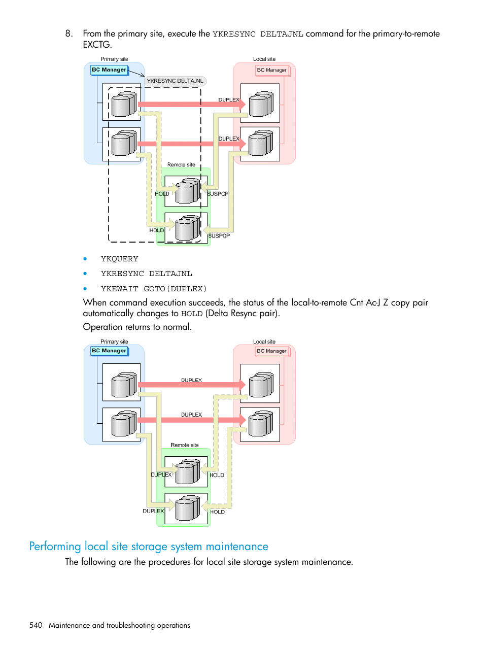 Performing local site storage system maintenance | HP XP Racks User Manual | Page 540 / 764