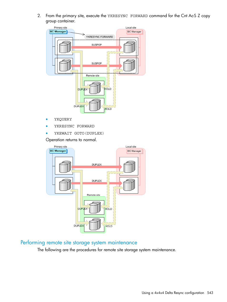 Performing remote site storage system maintenance | HP XP Racks User Manual | Page 543 / 764