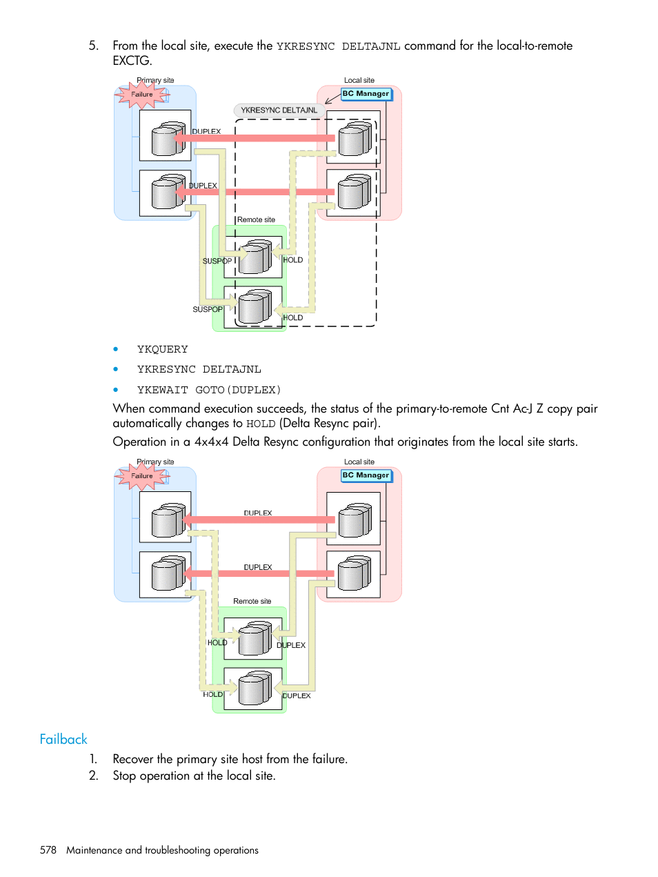 Failback | HP XP Racks User Manual | Page 578 / 764