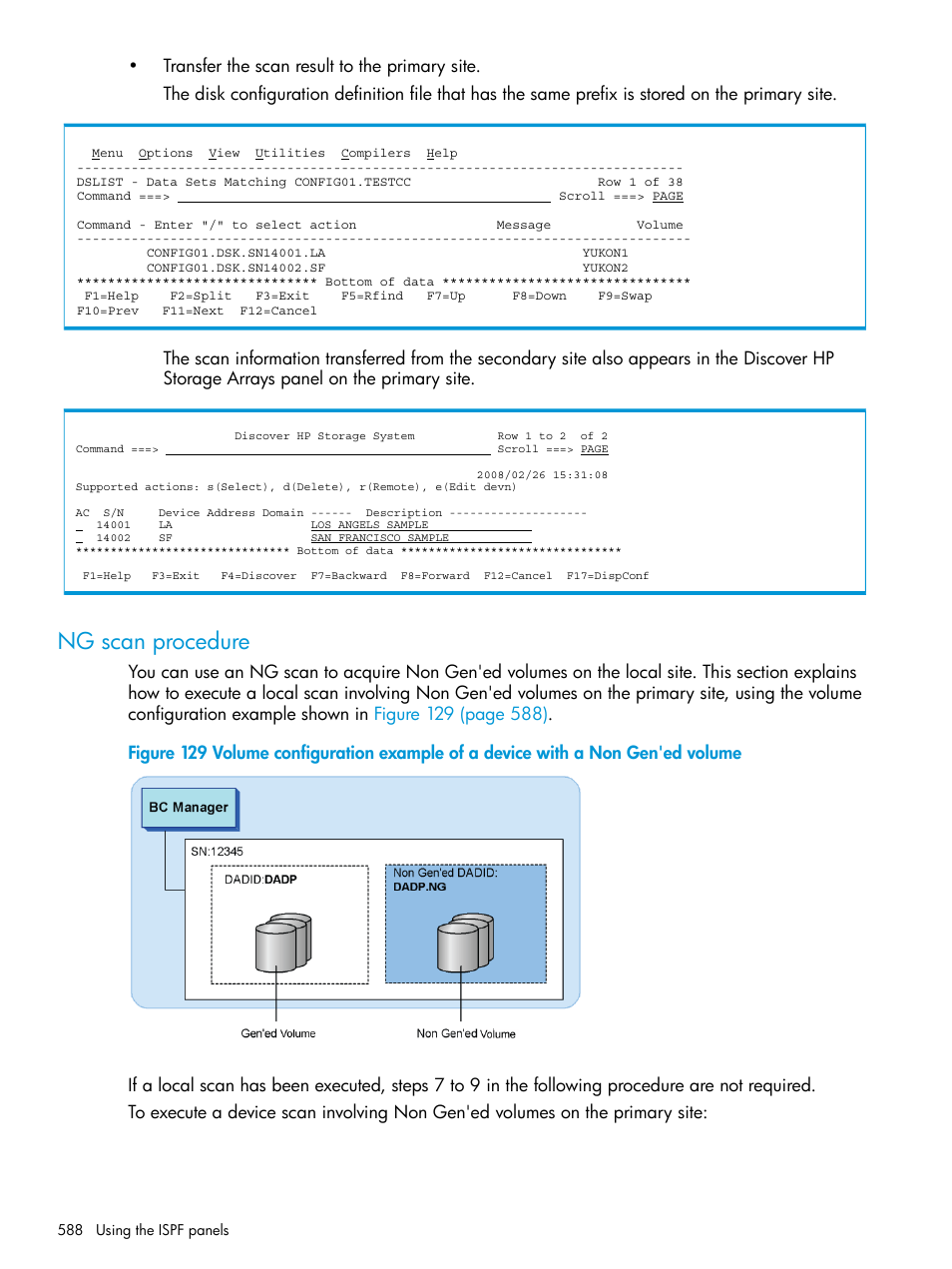 Ng scan procedure | HP XP Racks User Manual | Page 588 / 764