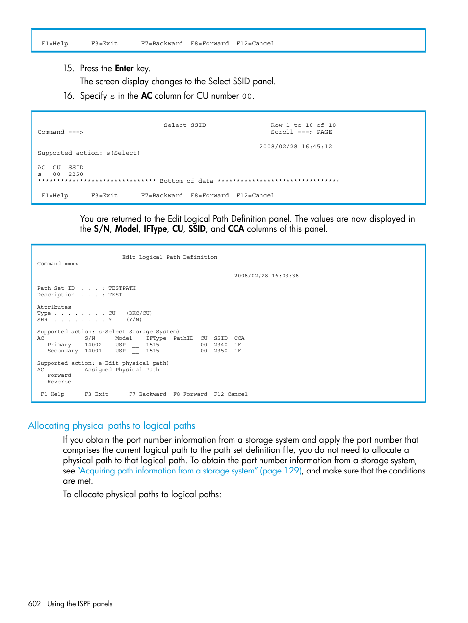 Allocating physical paths to logical paths | HP XP Racks User Manual | Page 602 / 764