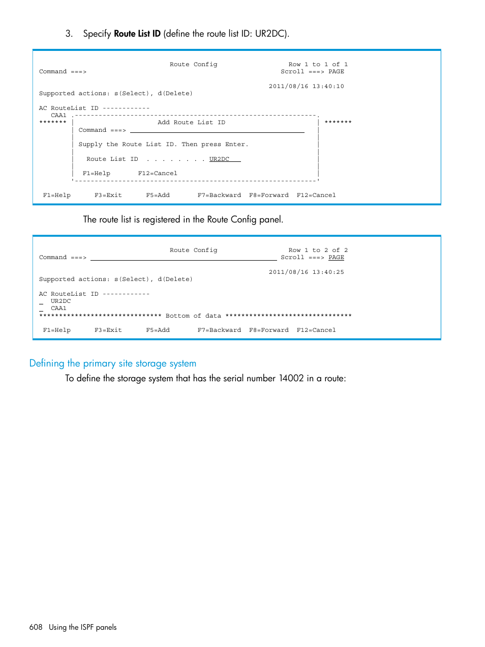 Defining the primary site storage system | HP XP Racks User Manual | Page 608 / 764