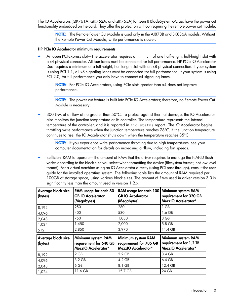 HP IO Accelerator for BladeSystem c-Class User Manual | Page 10 / 57