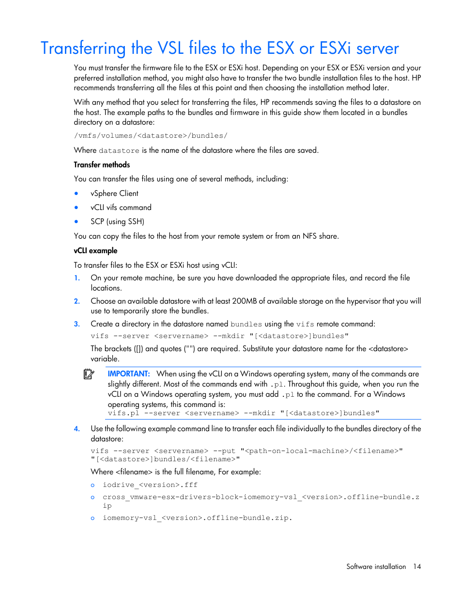 HP IO Accelerator for BladeSystem c-Class User Manual | Page 14 / 57