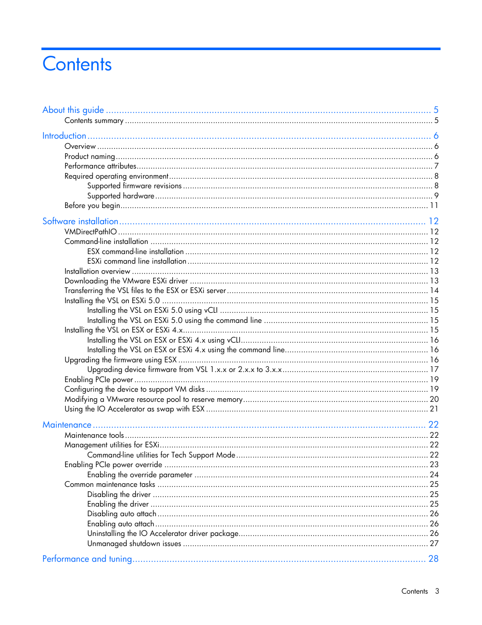 HP IO Accelerator for BladeSystem c-Class User Manual | Page 3 / 57