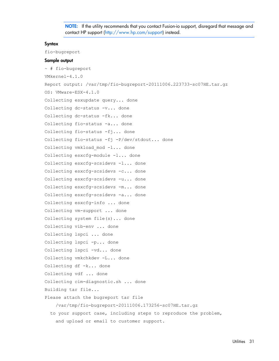 HP IO Accelerator for BladeSystem c-Class User Manual | Page 31 / 57