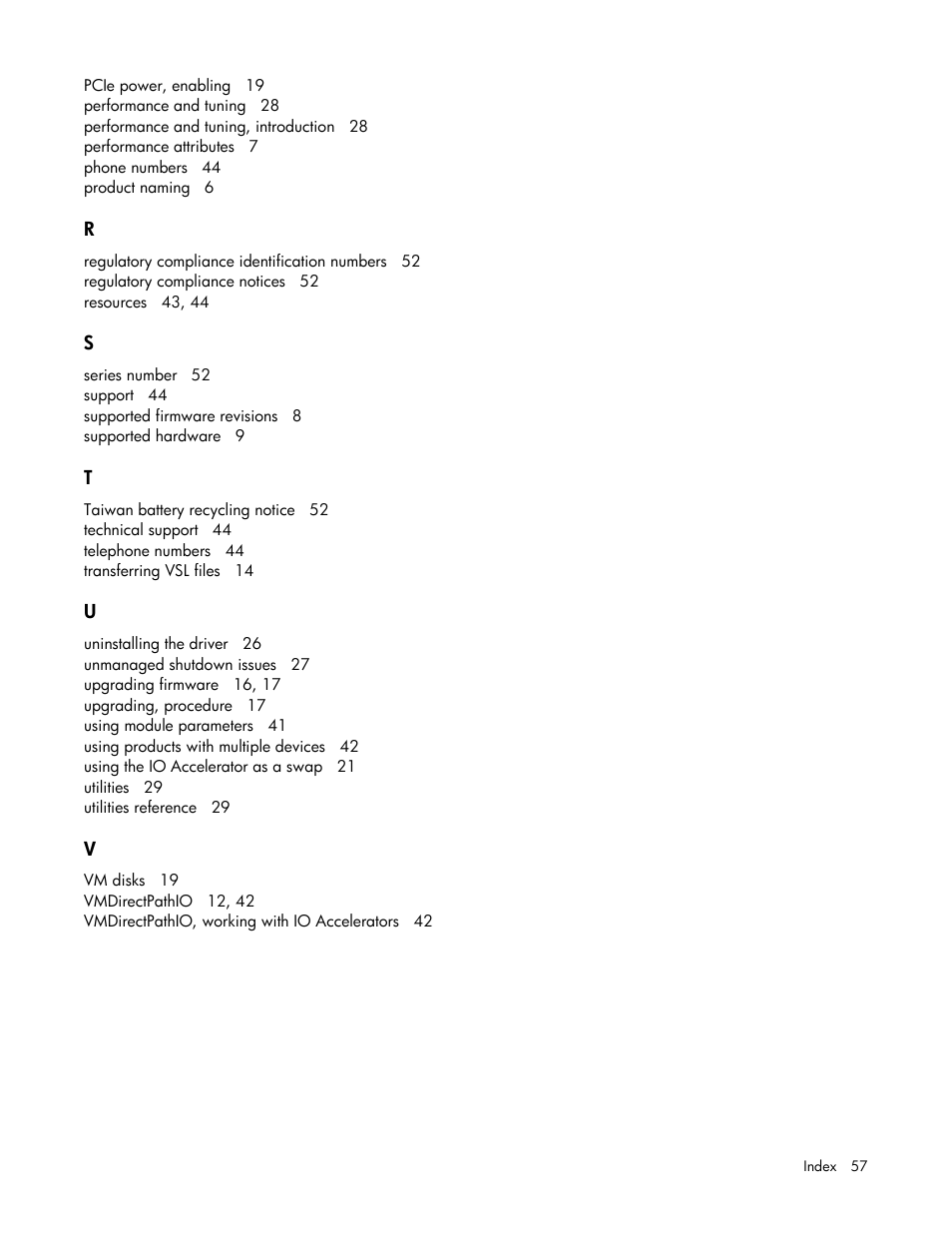 HP IO Accelerator for BladeSystem c-Class User Manual | Page 57 / 57