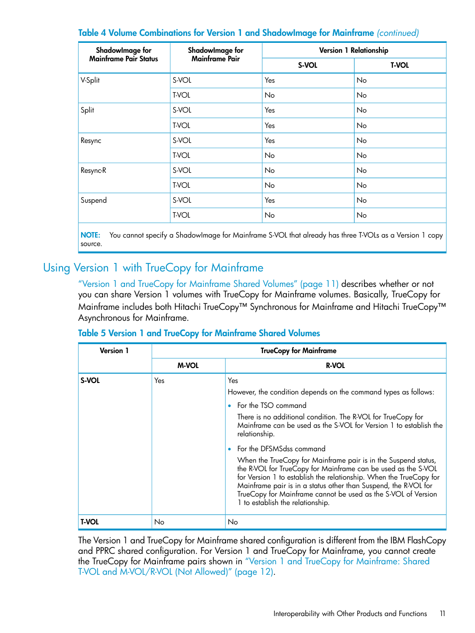 Using version 1 with truecopy for mainframe | HP StorageWorks XP Remote Web Console Software User Manual | Page 11 / 161