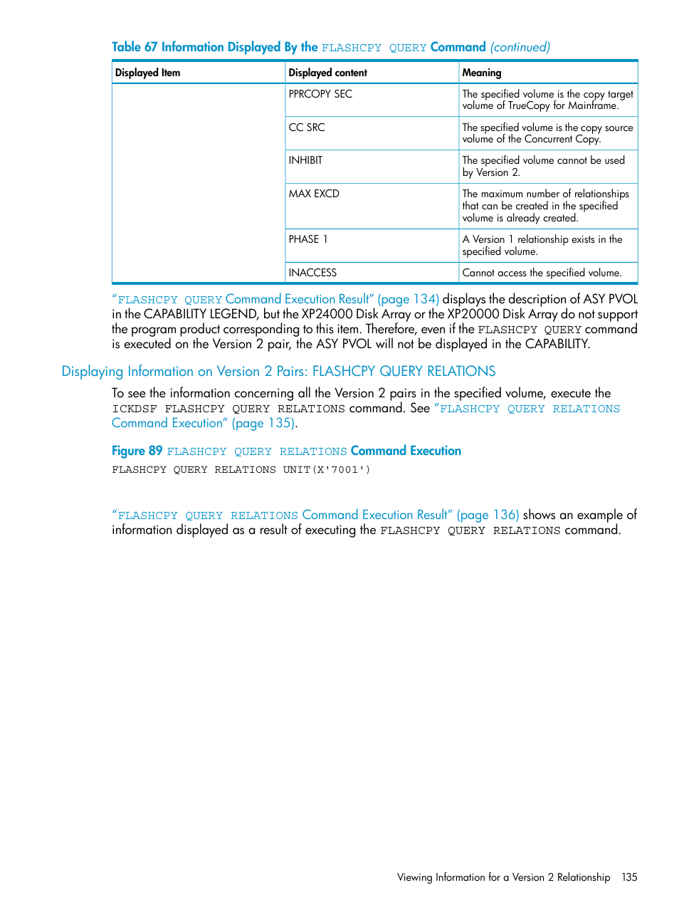 Displaying information | HP StorageWorks XP Remote Web Console Software User Manual | Page 135 / 161