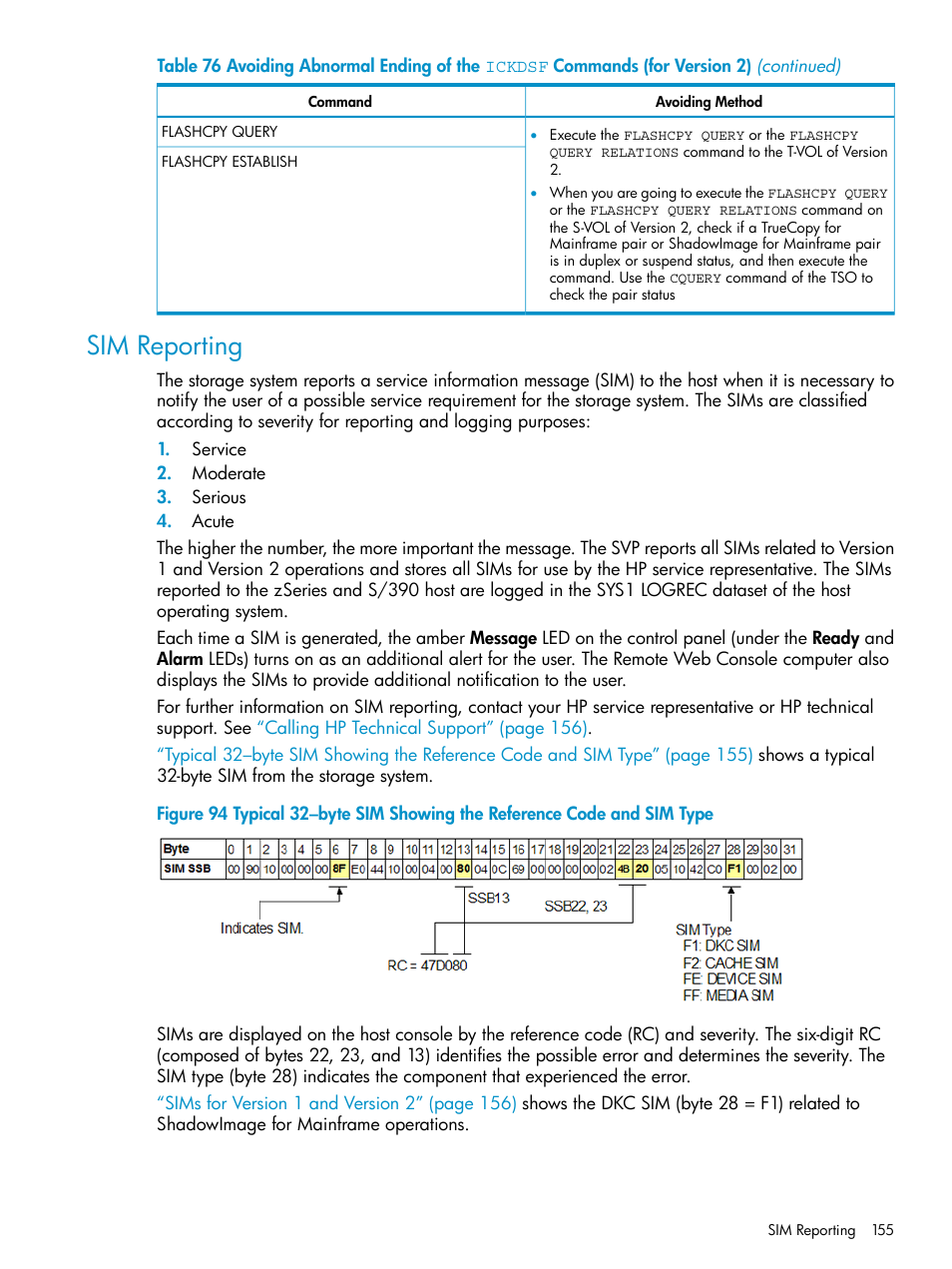 Sim reporting | HP StorageWorks XP Remote Web Console Software User Manual | Page 155 / 161