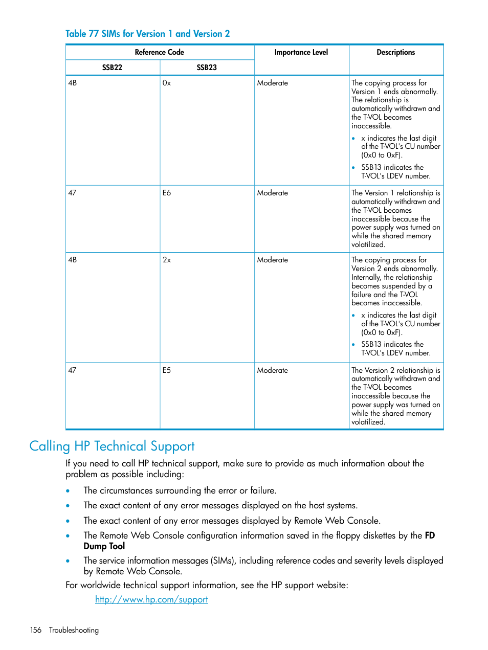 Calling hp technical support | HP StorageWorks XP Remote Web Console Software User Manual | Page 156 / 161