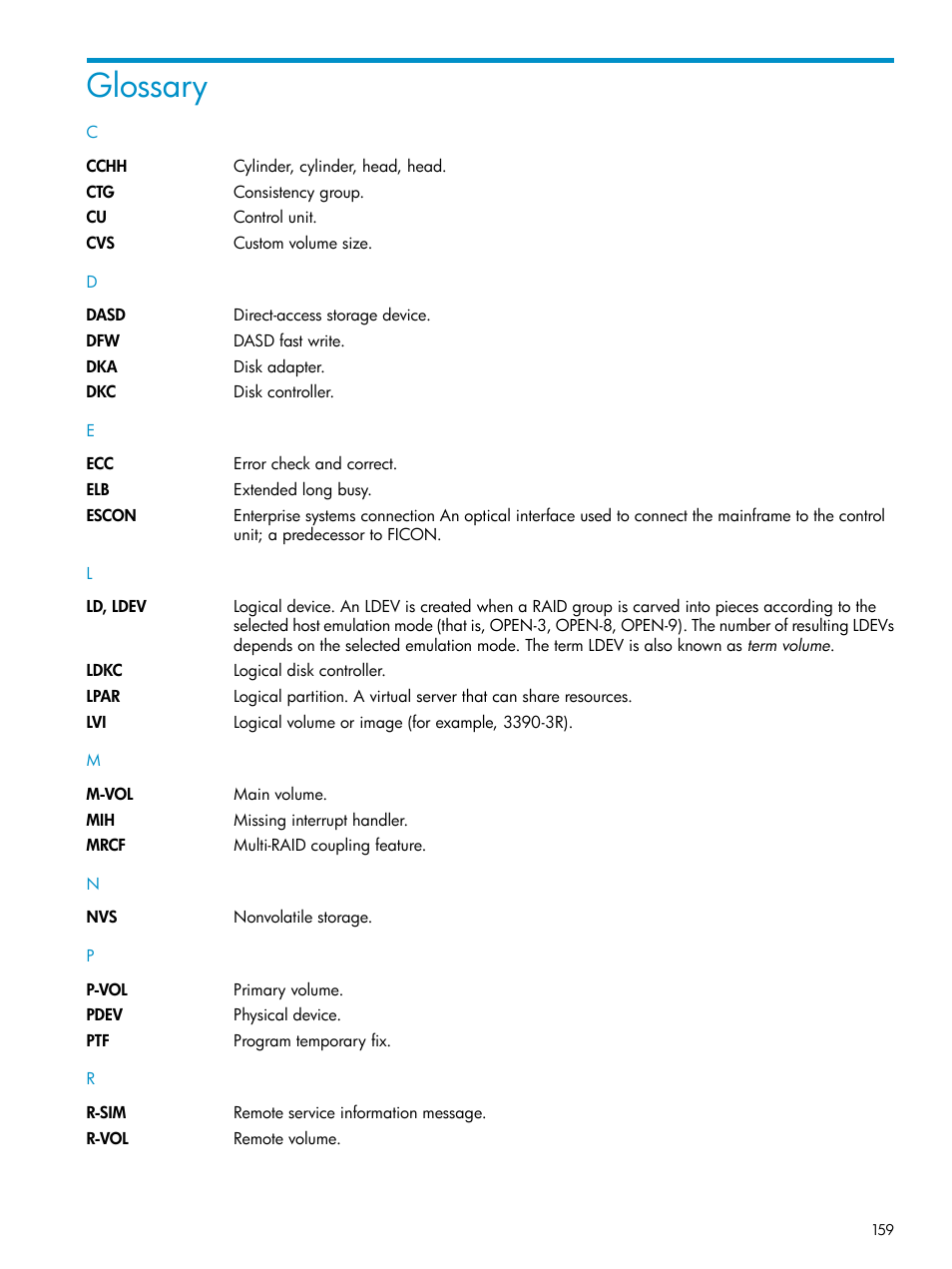 Glossary | HP StorageWorks XP Remote Web Console Software User Manual | Page 159 / 161