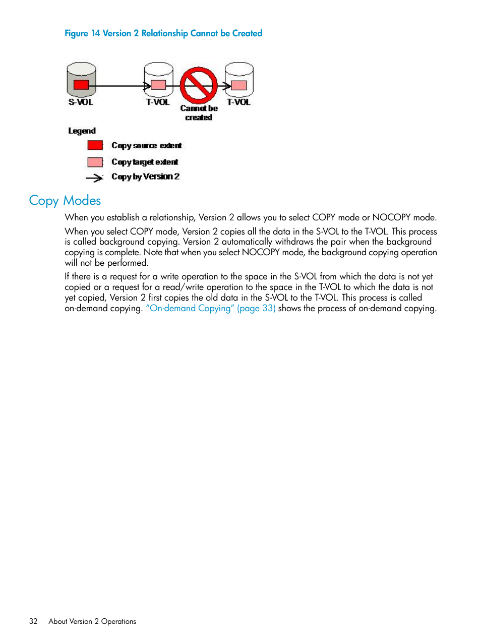 Copy modes, Version | HP StorageWorks XP Remote Web Console Software User Manual | Page 32 / 161