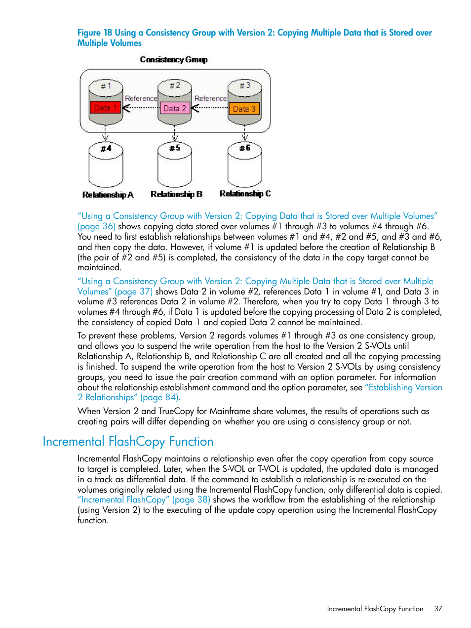 Incremental flashcopy function, Using a | HP StorageWorks XP Remote Web Console Software User Manual | Page 37 / 161