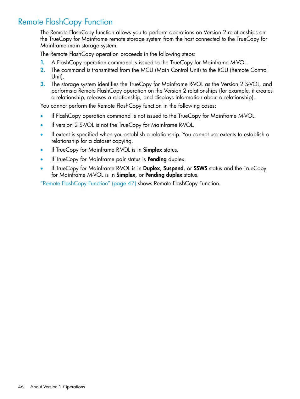 Remote flashcopy function | HP StorageWorks XP Remote Web Console Software User Manual | Page 46 / 161