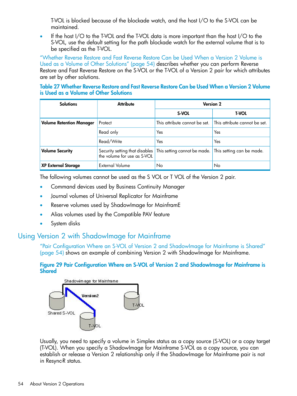 Using version 2 with shadowimage for mainframe | HP StorageWorks XP Remote Web Console Software User Manual | Page 54 / 161