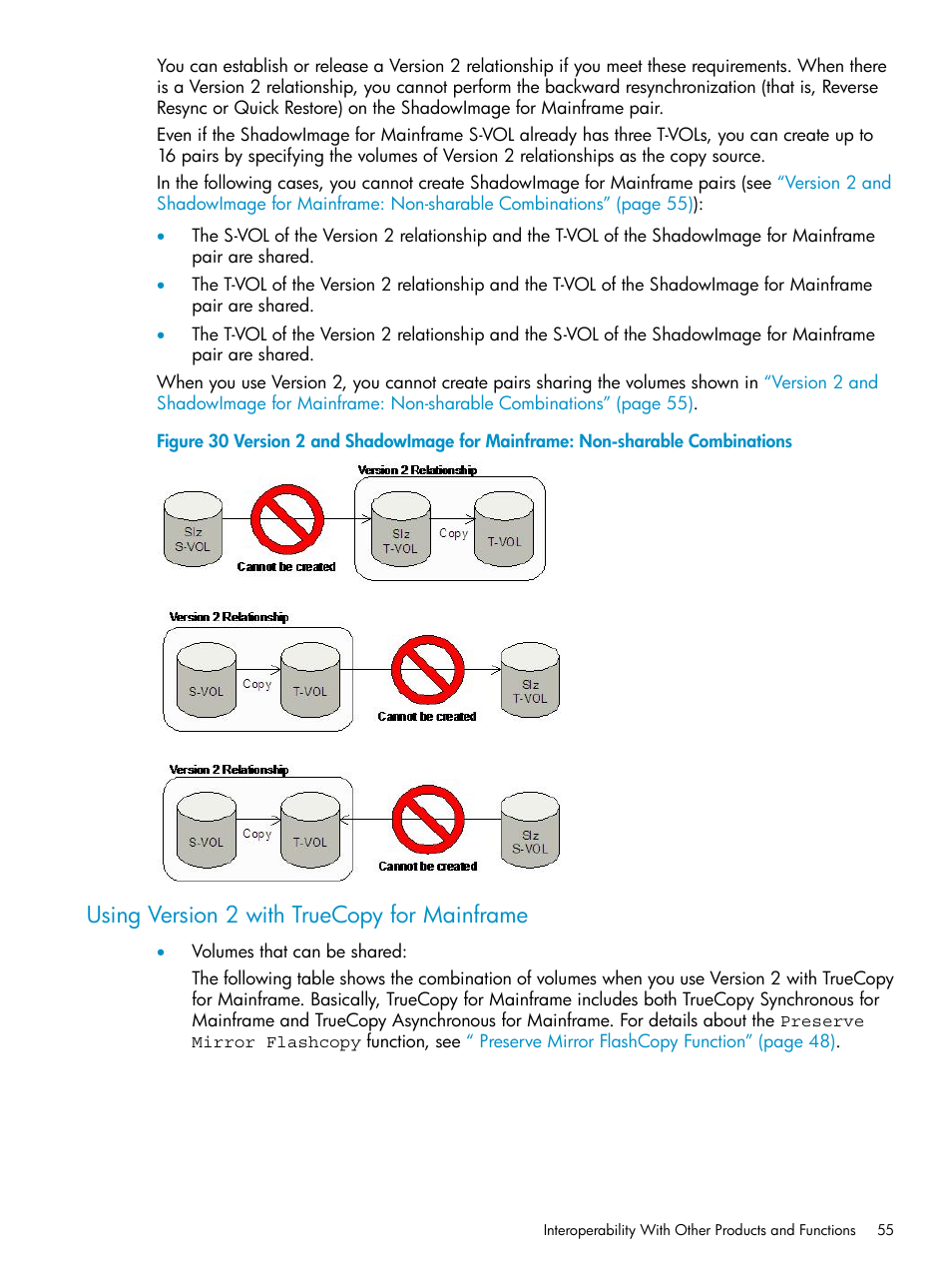 Using version 2 with truecopy for mainframe, Using version 2 with truecopy | HP StorageWorks XP Remote Web Console Software User Manual | Page 55 / 161