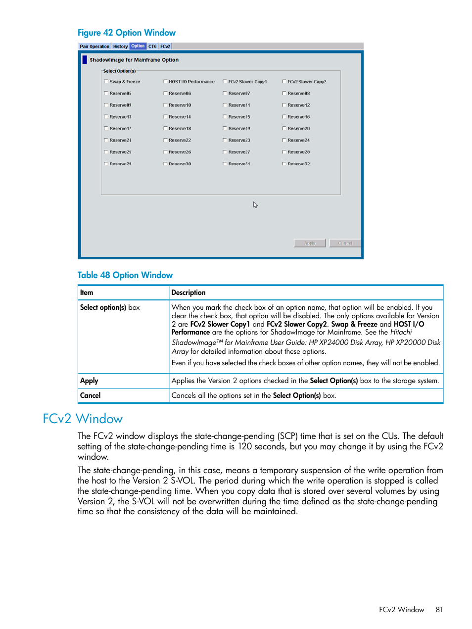 Fcv2 window | HP StorageWorks XP Remote Web Console Software User Manual | Page 81 / 161