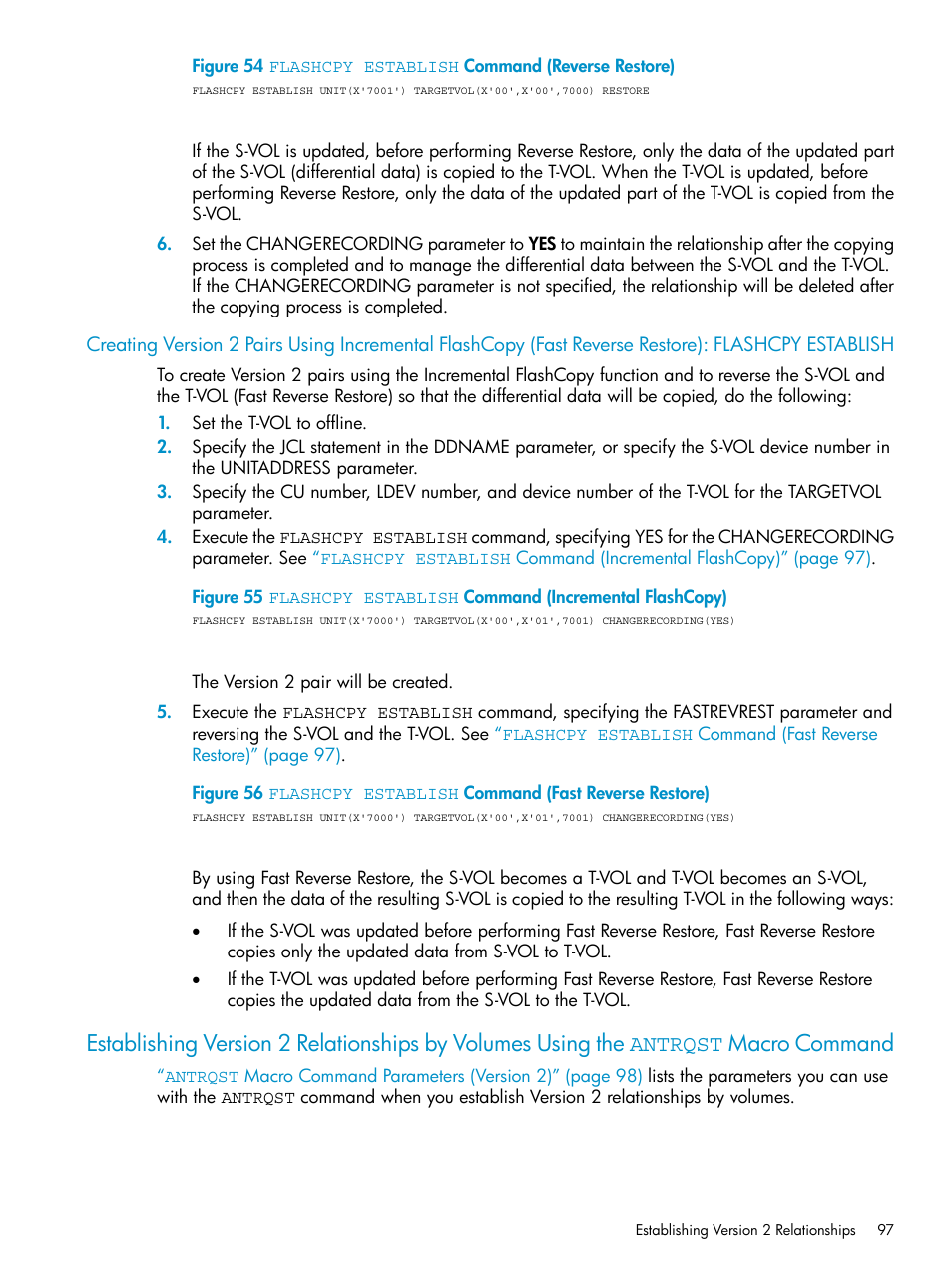 Flashcpy establish command (reverse | HP StorageWorks XP Remote Web Console Software User Manual | Page 97 / 161