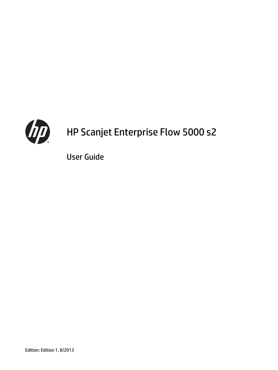 HP Scanjet Enterprise Flow 5000 s2 Sheet-feed Scanner User Manual | 70 pages