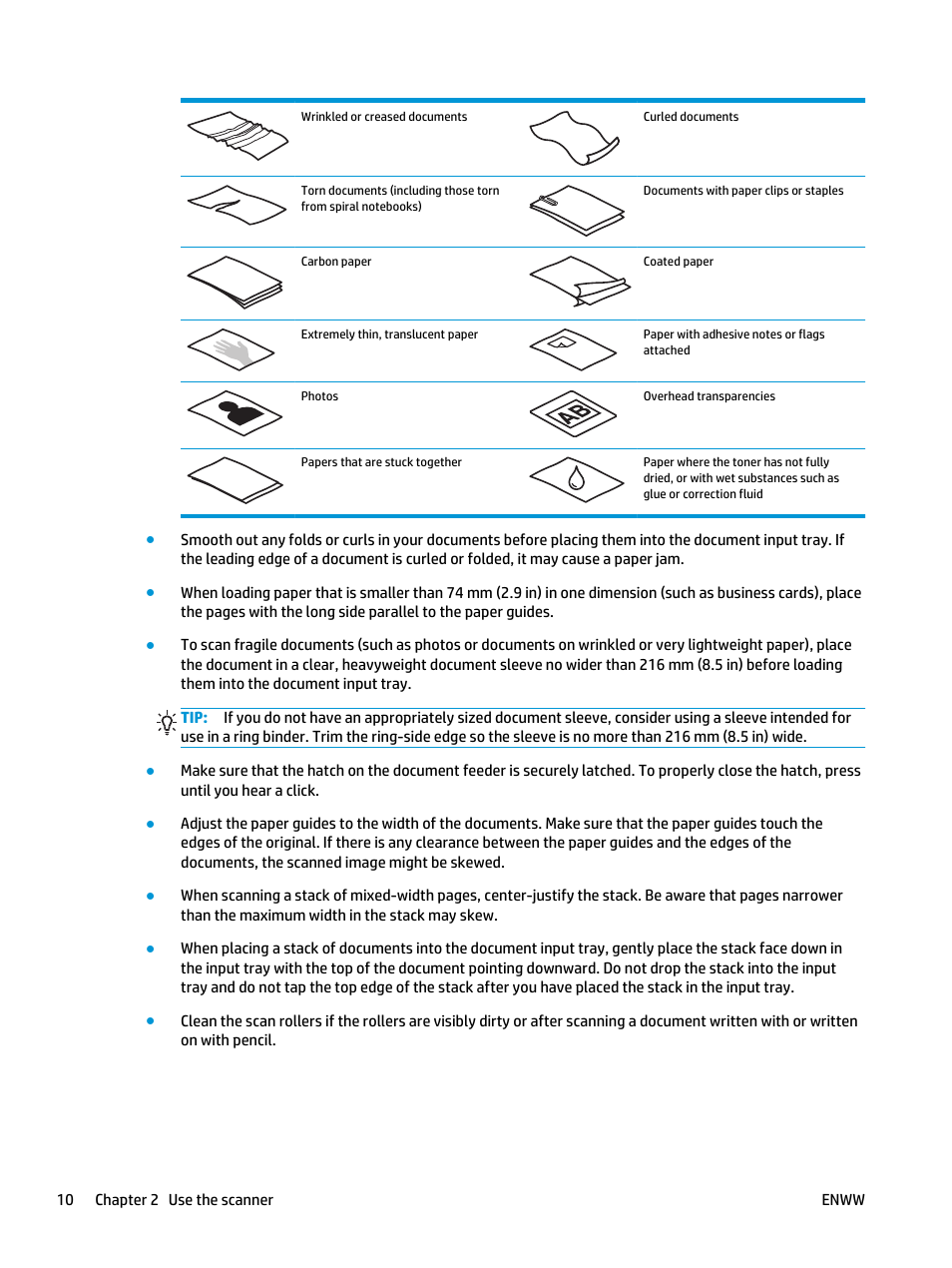 HP Scanjet Enterprise Flow 5000 s2 Sheet-feed Scanner User Manual | Page 16 / 70