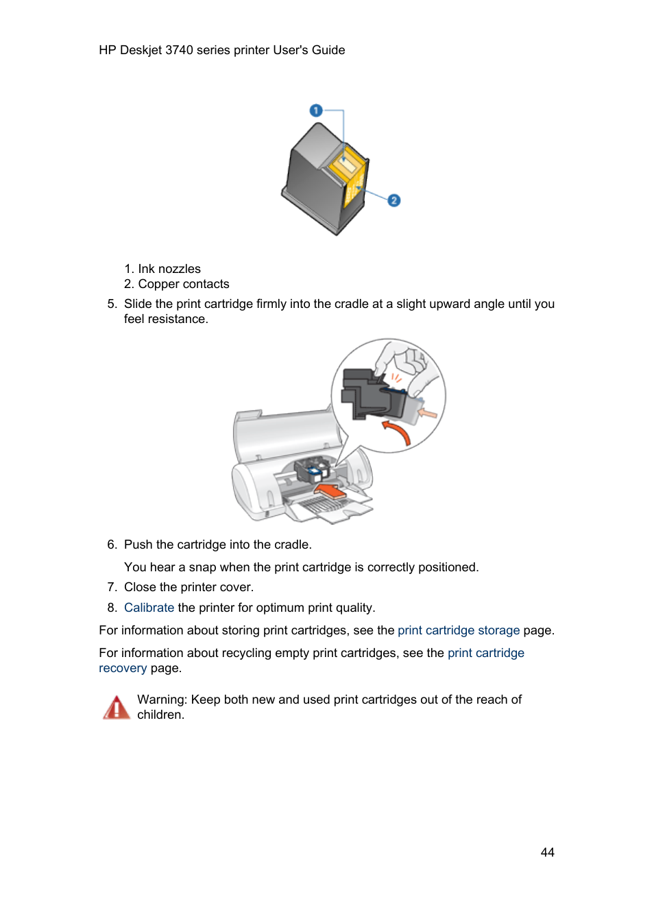 HP Deskjet 3745 Color Inkjet Printer User Manual | Page 44 / 75