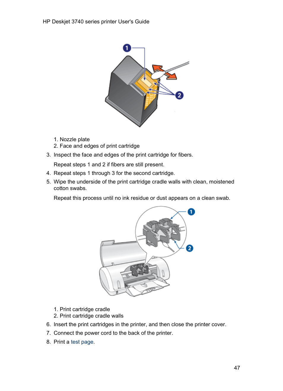 HP Deskjet 3745 Color Inkjet Printer User Manual | Page 47 / 75