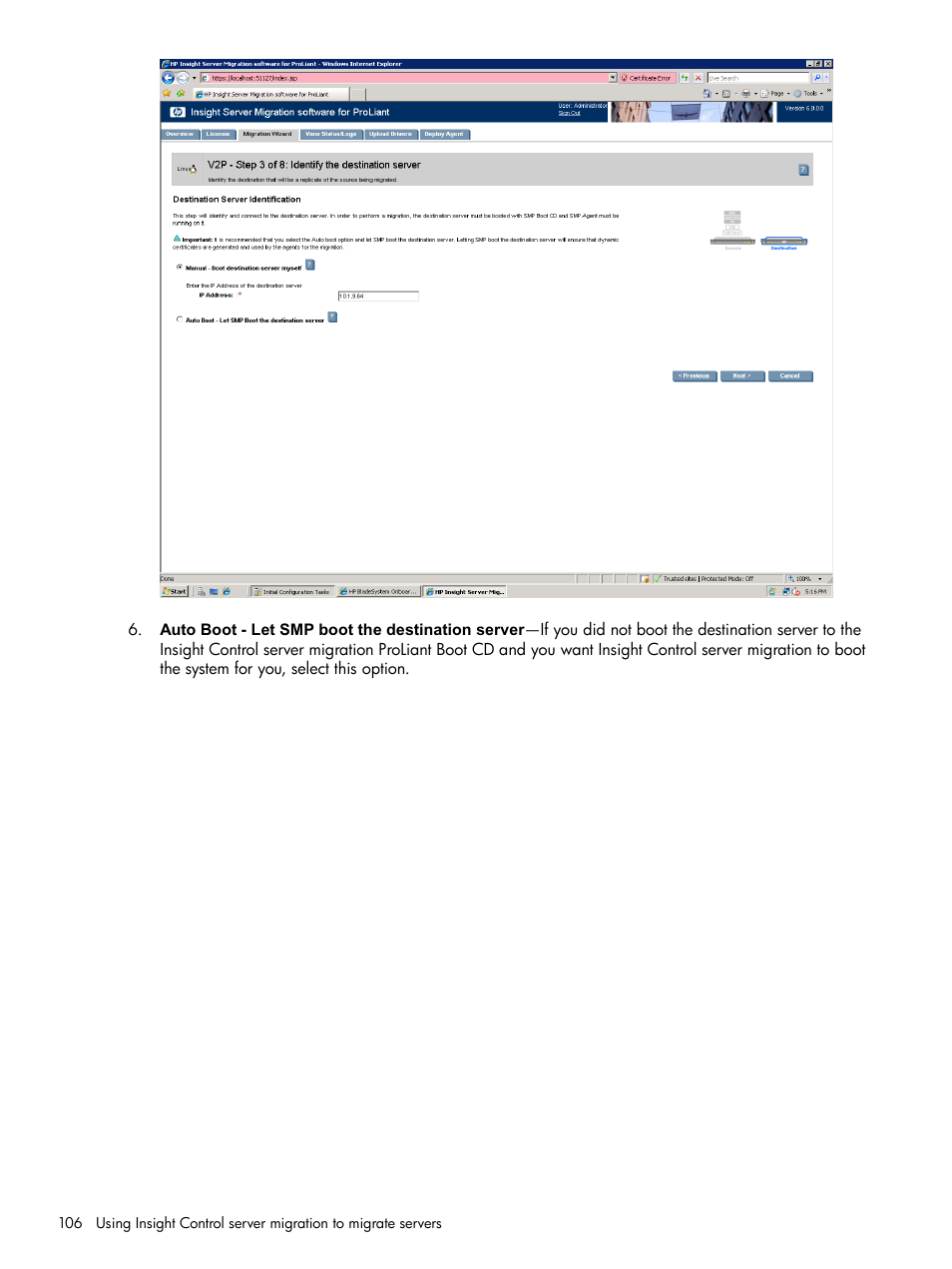 HP Insight Control User Manual | Page 106 / 173