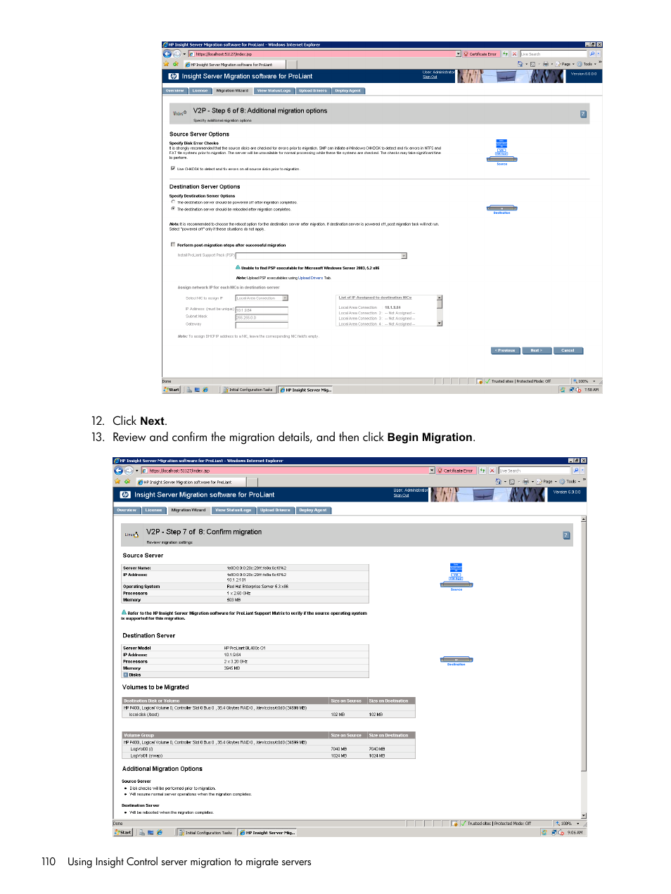 HP Insight Control User Manual | Page 110 / 173
