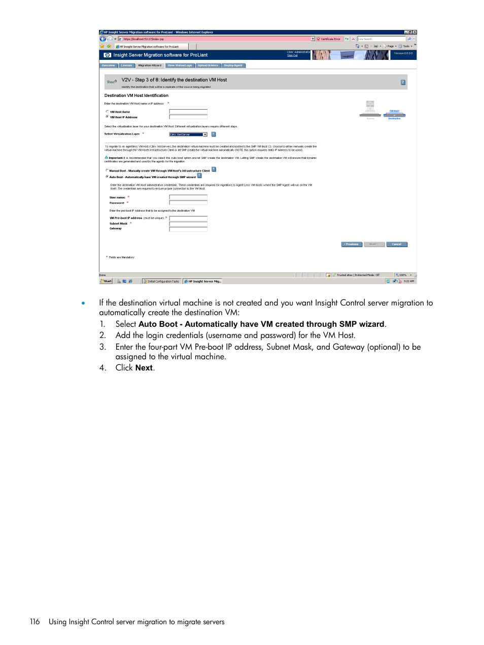 HP Insight Control User Manual | Page 116 / 173