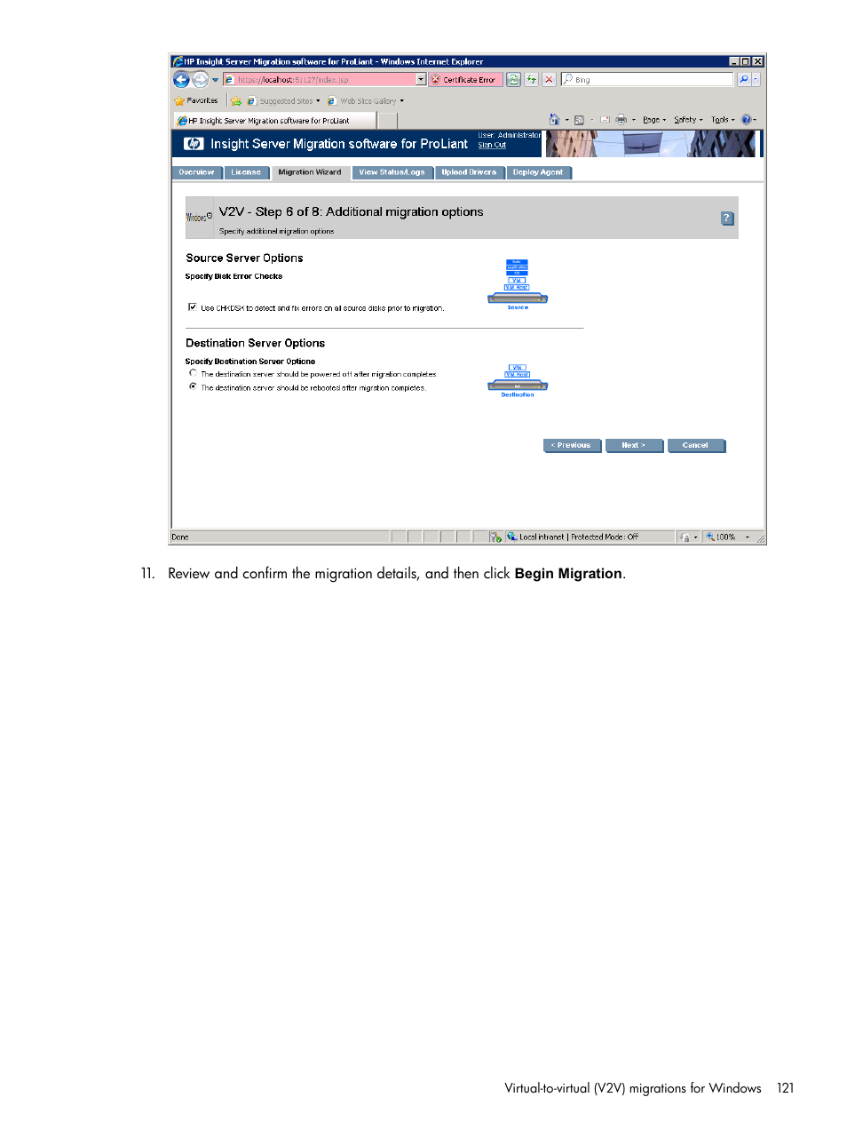 HP Insight Control User Manual | Page 121 / 173