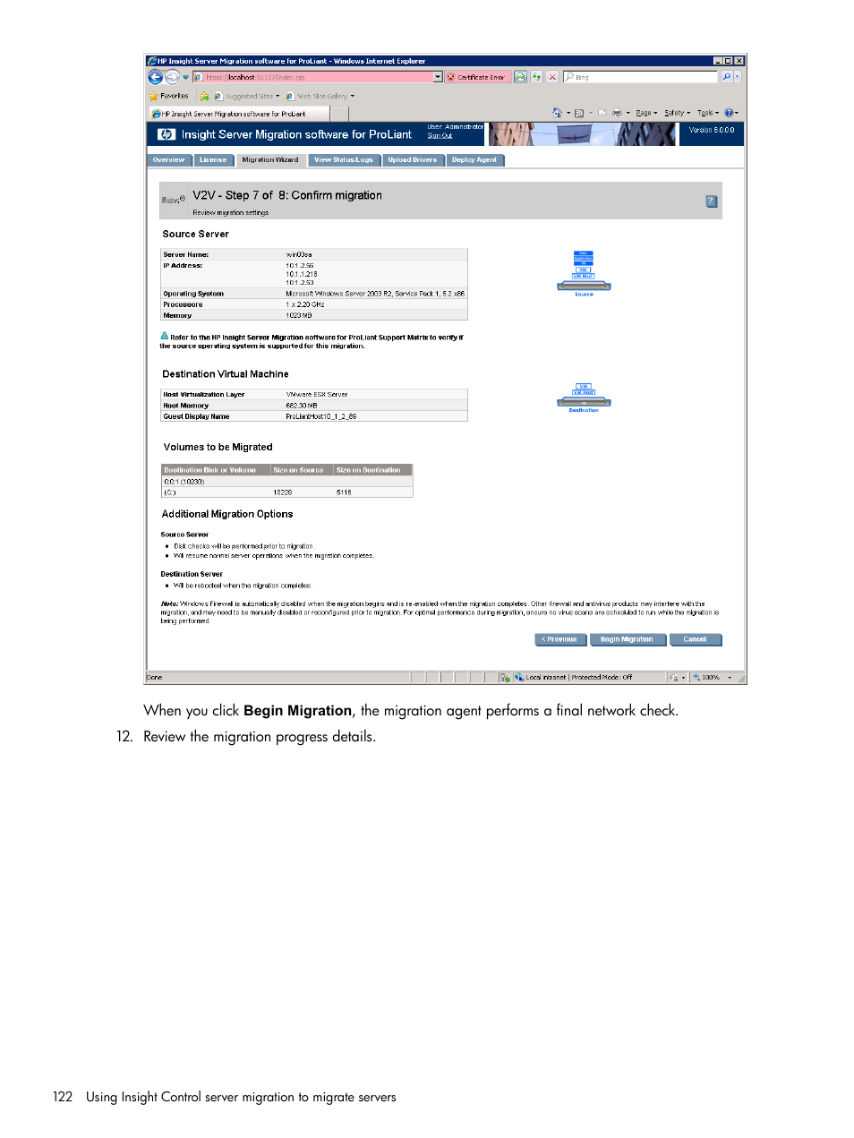 HP Insight Control User Manual | Page 122 / 173
